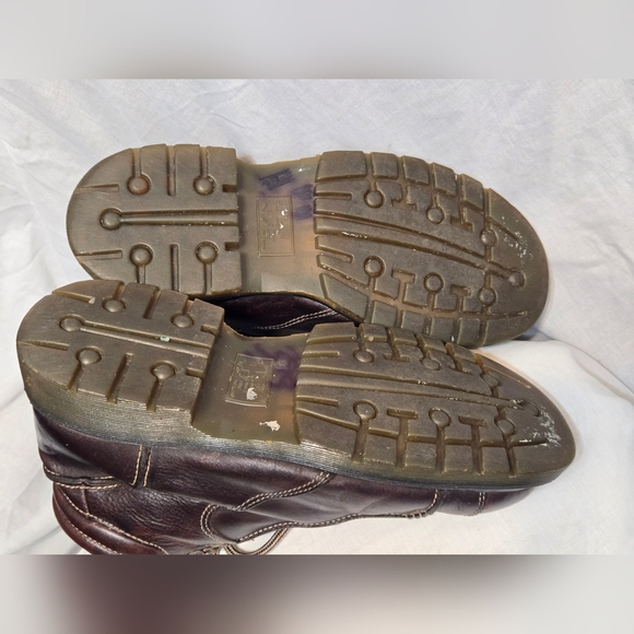 Dr.Martens Boots Womens 11 Mens 10Leather Lace Up Big Stitch Chunky Vintage 8A54 - Picture 7 of 10